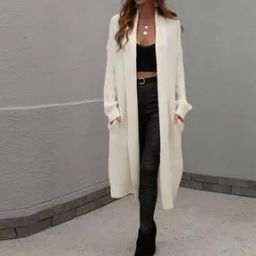 Women Ribbed Relaxed Fit Front-Open Shrug-image-28