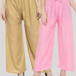 Pack of 2 Palazzos with Elasticated Waist-picture-5