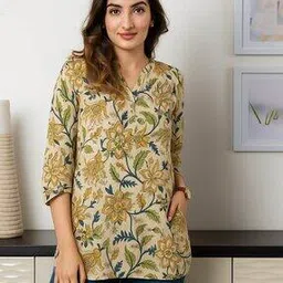 revangi Women Floral Print Straight Tunic-picture-9