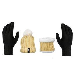 Women Knitted Beanie with Gloves-image-38