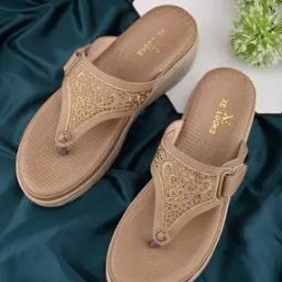 Women V-Strap Sandals with Faux Leather Upper-image-67
