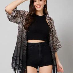 purys Printed Front-Open Shrug image 1