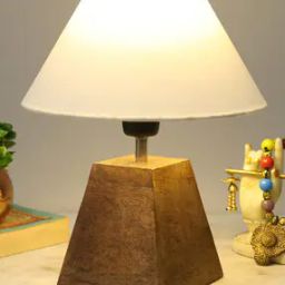Wooden Lamp Table with Cone Shape Shade-picture-40