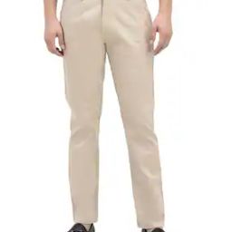 Men Slim Fit Flat-Front Trousers-image-5