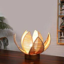 Table Lamp with Lotus Bamboo Shade  -43
