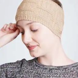 Women Soft Knitted Self-design Woolen Fur Headband-35