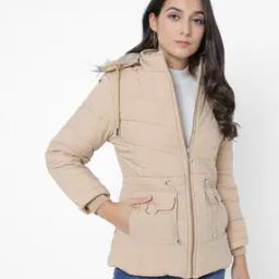 Quilted Zip-Front Jacket with Detachable Hood-image-61