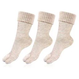 Pack of 3 Wool Mid-Calf Length Socks-image-45