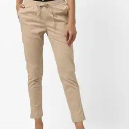 Mid-Rise Ankle-Length Trousers with Elasticated Drawstring Waist-image-13