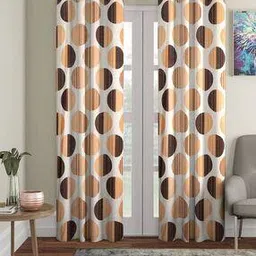 Set of 2 Polka-Dot Print Door Curtains-image-78