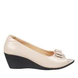 Slip-On Wedges with Bow Accent-16