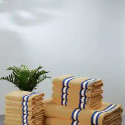 Set of 14 Striped Cotton Towels-6