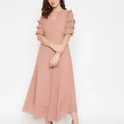 hello design A-line Dress with Ruffle Detail-picture-4