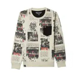 Typographic Print Round-Neck Sweatshirt-image-65