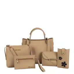 Set of 5 Shoulder Bag with Zip Closure-image-40