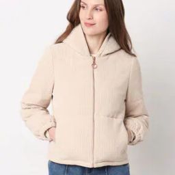 Women Regular Fit Hooded Jacket-image-4