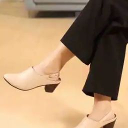 Women Beige Textured Pumps-51