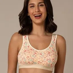 Floral Print Non-Padded Bra-image-6