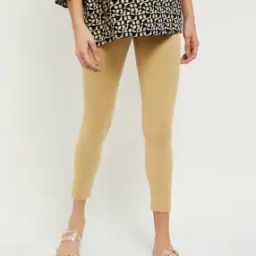 Ankle-Length Leggings with Elasticated Waist-image-95