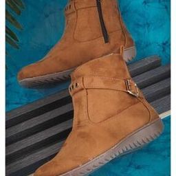 Women Ankle-Length Boots with Side Zip Lock-image-81