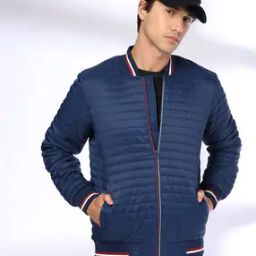 Men Quilted Slim Fit Bomber Jacket-picture-17