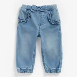 Washed Jogger Jeans with Bow-picture-41