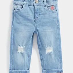 Lightly Washed Distressed Jeans-image-8