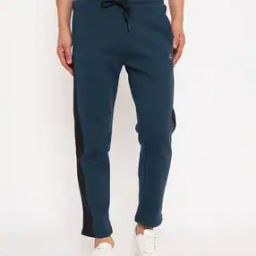 Men Straight Track Pants with Contrast Taping-image-56