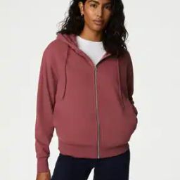 marks & spencer Women Zip-Front Relaxed Fit Hoodie-picture-1