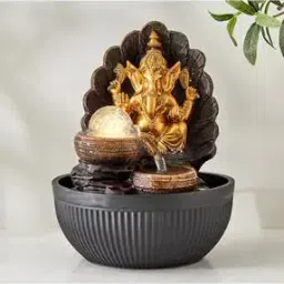 home centre Alpine Polyresin Ganesha with Rotating Ball Water Fountain -picture-33