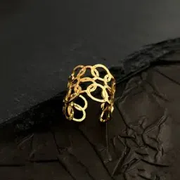 jewels galaxy Women Gold-Plated Circular Adjustable Ring-picture-25