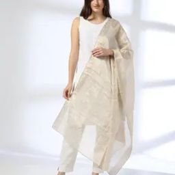 Women Floral Woven Dupatta-image-9