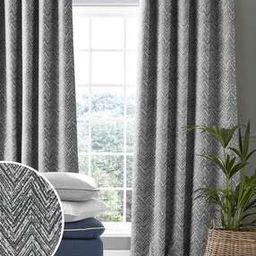 Set of 2 Chevron Blackout Door Curtains-image-92