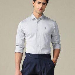 u.s. polo assn. Men Tailored Fit Shirt with Spread-Collar-picture-28