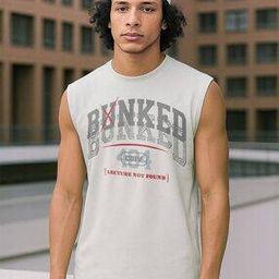 bewakoof Typographic Cotton Sleeveless Vest-picture-6