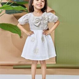 peppermint Girls Embroidered A-Line Dress -picture-29