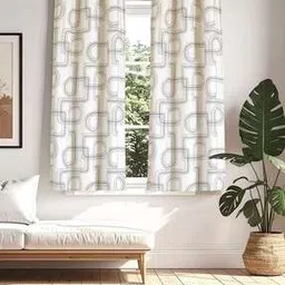 home centre Geometric Print Window Curtain-picture-38