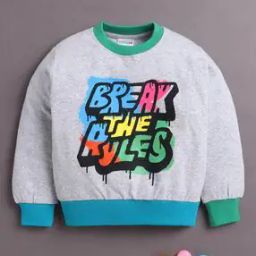 bumzee Boys Graphic Print Regular Fit Round-Neck Sweatshirt-picture-1