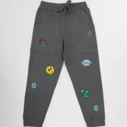 kiddopanti Boys Printed Joggers with Elasticated Drawstring Waist-picture-24