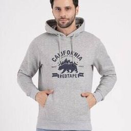 red tape Men Graphic Print Regular Fit Hoodie with Kangaroo Pocket-picture-31