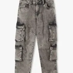 point cove Boys Mid-Wash Regular Fit Cargo Jeans-picture-8