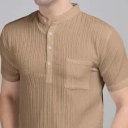 Men Shirt with Band Collar-image-103