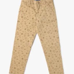Boys Printed Straight Fit Trousers-23
