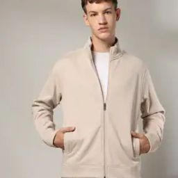 Men Bonded Regular Fit Zip-Front Sweatshirt-picture-21