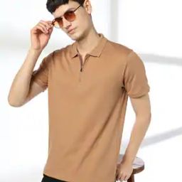 Men Self-Structured Slim Fit Polo T-Shirt-picture-19