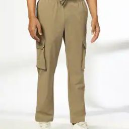 Men Loose Fit Cargo Trousers-image-2