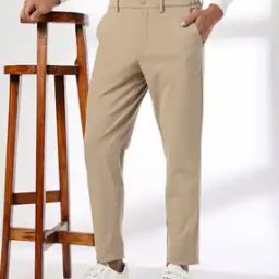 Men Slim Fit Flat-Front Chinos-image-98