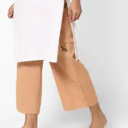 Cropped Pants with Semi-Elasticated Waist-image-45