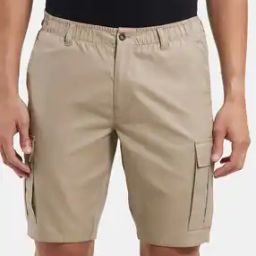 Men Regular Fit Flat Front Cargo Shorts-20