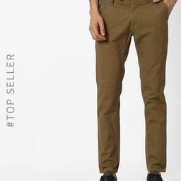 Flat-Front Mid-Rise Slim Trousers-image-48